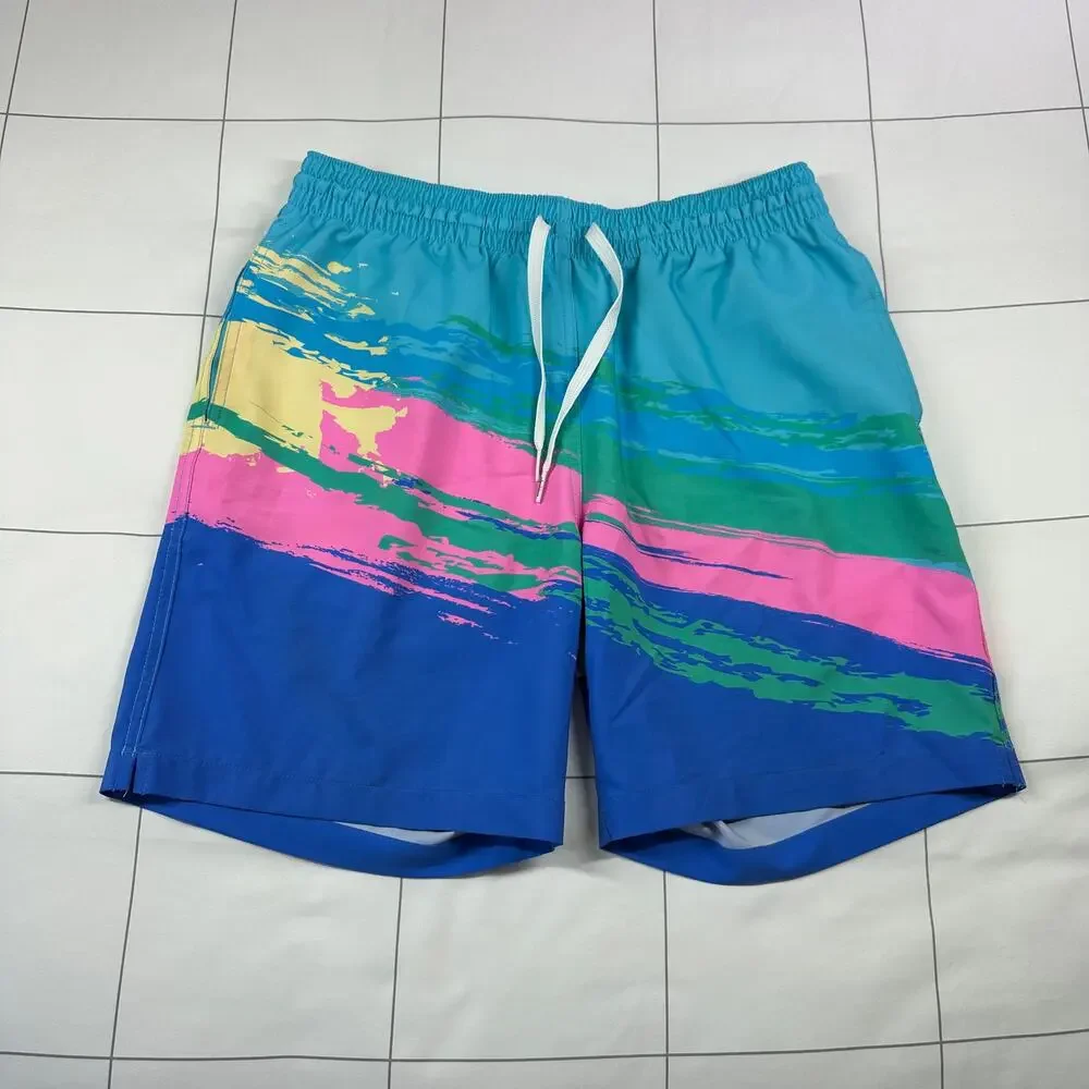Chubbies Swim Shorts Mens Medium Blue Day Rockets 7